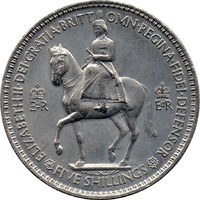 5 Shillings - Elizabeth II 1953 II. Erzsébet Koronázására kiadott medallion -  Westminsteri apátság