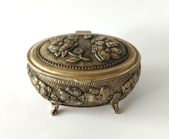 Beautiful old jewelry box, silver-plated box, alpaca