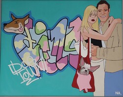 Nagy Andrea : Dog town , kortárs street art festmény szobába!