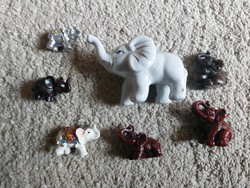 Elefánt dísztárgy gyűjtemény 7 db