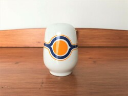 Alföldi porcelán art deco kék-narancs sószóró sótartó