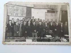 D194988  Régi fotó - M. Kir. Technologiai Gőzkazánfűtő Szaktanfolyam 1938  okt.