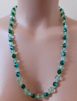 Vintage, necklace decorated with aurora borealis crystal beads