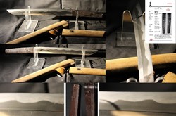 Antik japán katana santoku kés - Samuraibeach