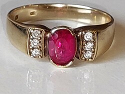 (61) 14k sárga arany Antik gyűrű 1966-