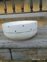 Granite blue polka dot ceramic bowl for sale!