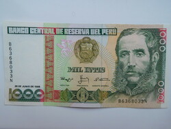 Peru 1000 intis 1988 oz