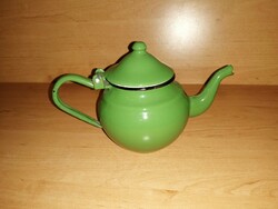 Old green metal coffee pourer (18/d)