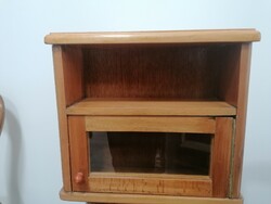Small cabinet with glass door + shelf above