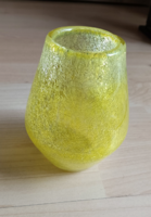 Karcagi fátyolüveg váza sárga 3