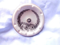 Hollóháza Jurcsák porcelain ashtray with László designer signature