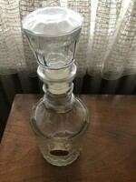 Glass bottle, with stopper. In undamaged condition. 26 cm high, 30 cm in circumference.
