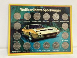 Shell Weltberühmte Sportwagen sportautós német érmék
