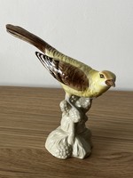 Royal Dux porcelán madár, sárga, hibátlan!