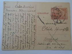 D195018 Régi  díjjegyes levelezőlap  - SZENTES  1951 Csák  Imréné - Szeged  Oláh József