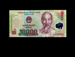 UNC - 10 000 DONG - VIETNAM - 2009 - Ablakos műanyag bankjegy!
