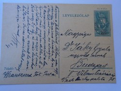 D195025 Régi díjjegyes levelezőlap-1938 Vác-Rákospalota-Újpest TPO Mozgóposta Vasút - Dr. Jáky Gyula