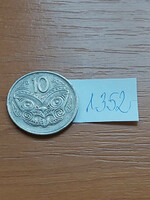 New Zealand New Zealand 10 cents 1976 (l) Maori mask copper-nickel 1352