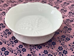 Weifs fehér meisseni gyöngyvirágos porcelán tálka