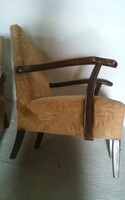 Pair of retro armchairs refurbished and discounted
