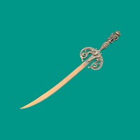 A beautifully decorated, meticulously crafted sword