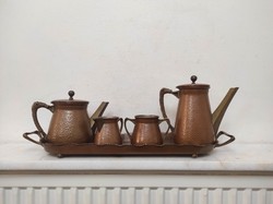 Antique Art Nouveau Art Nouveau copper coffee set damaged 185 6654