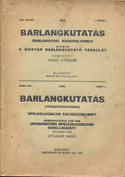 Barlangkutatás 1938/1. Barlangtani szakfolyóirat / szerkesztő: Kadic Ottokár