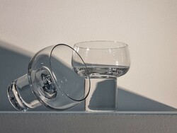 Vintage skandináv stílusú kristály üveg poharak /desszertes