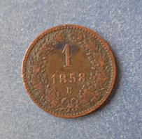 1 krajcár 1858 B