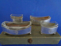 Silver spice holder set approx. 1900