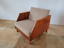 Retro fakarfás fotel mid century fotelágy ágy