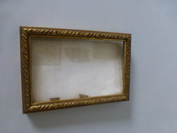 Antique gilded wooden picture frame