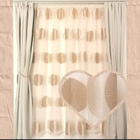 Beige modern curtain, new with black-out shade