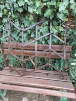 Antique wrought iron harrow