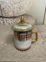 Thai porcelain mug with lid a41
