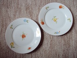 Retro old porcelain small cake plate with flower pattern 2 pieces bavaria p. A. Arzberg