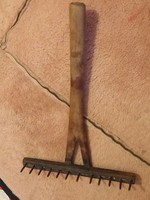 Vintage small wooden rake