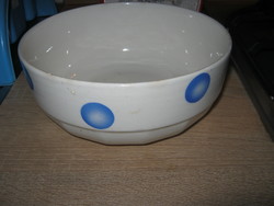 Old blue polka dot deep dish scone dish