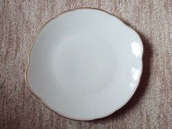 Retro old porcelain serving plate, Czechoslovak production, Bohemia brand