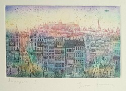 Gross arnold - Budapest. 16 X 26 cm colored etching
