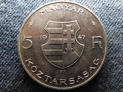 Lajos Kossuth .500 Silver 5 HUF 1947 bp (id69038)