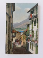 Old postcard photo postcard bellagio italy street view