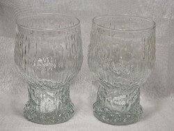 2 tapio wirkkala Finnish glass cups, second half of xx.Szd.