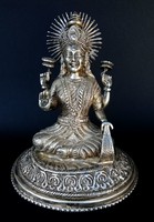 Silver goddess Laksmi statue made of 95% pure silver 617 g.