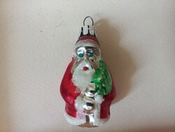Miniatűr Mikulás figura üveg karácsonyfadísz