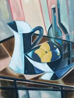 Expressionist Still-life with Pitcher - Oil Painting