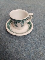 Art Nouveau coffee cup with Zsolnay family stamp + base
