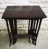 Thonett service tables, folding tables 4 parts, pedestal, offering, art nouveau, art deco