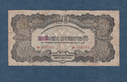 20 Pengő 1944 large numbering is very rare