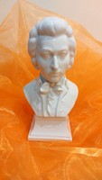 Herend porcelain mozart bust, hand painted